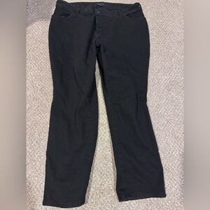 Lee Black Jeans 22W Stretch Straight Leg Mid Rise Plus Size